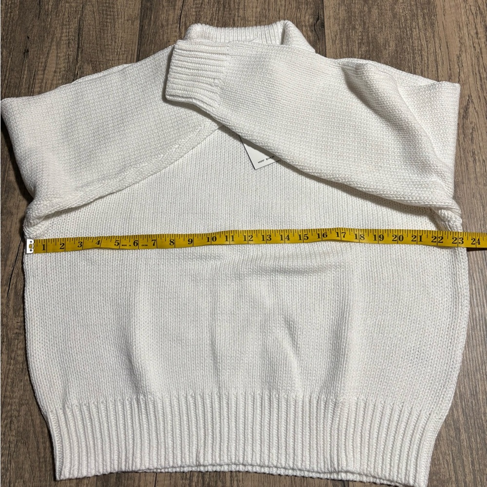 Polo Ralph Laure Layered-Collar Cotton Sweater | color: white | size L - Picture 3 of 10